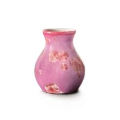 Simon Pearce Crystalline Bud Vase - Rose