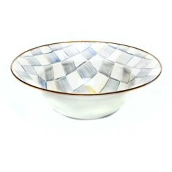 MacKenzie-Childs Sterling Check Enamel Serving Bowl