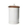 Juliska Berry & Thread Whitewash 13'' Canister With Wooded Lid